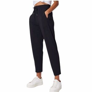 Sweaty Betty Explorer Black drawstring cropped Pants size 6